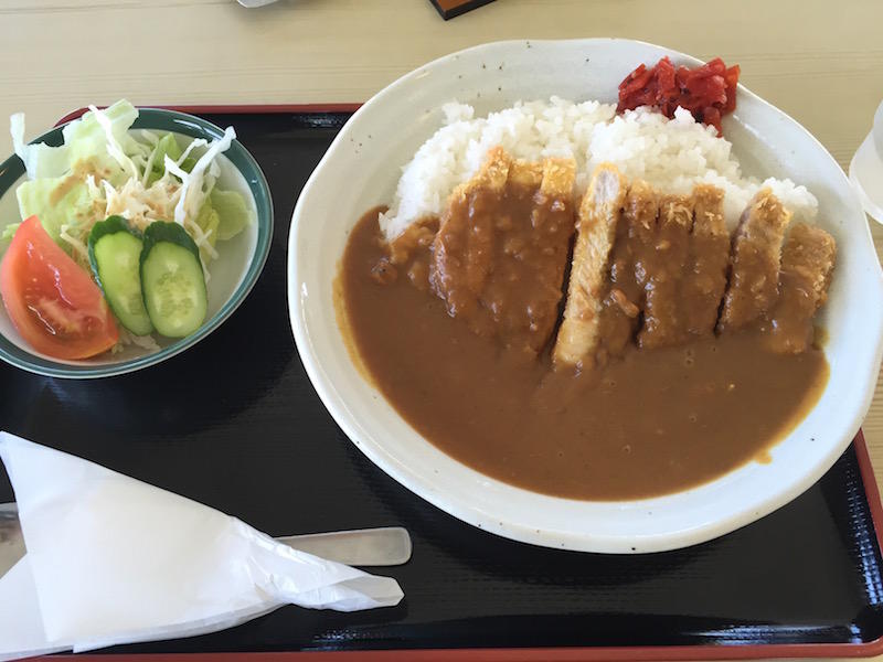 Curry and rice with pork cutlet