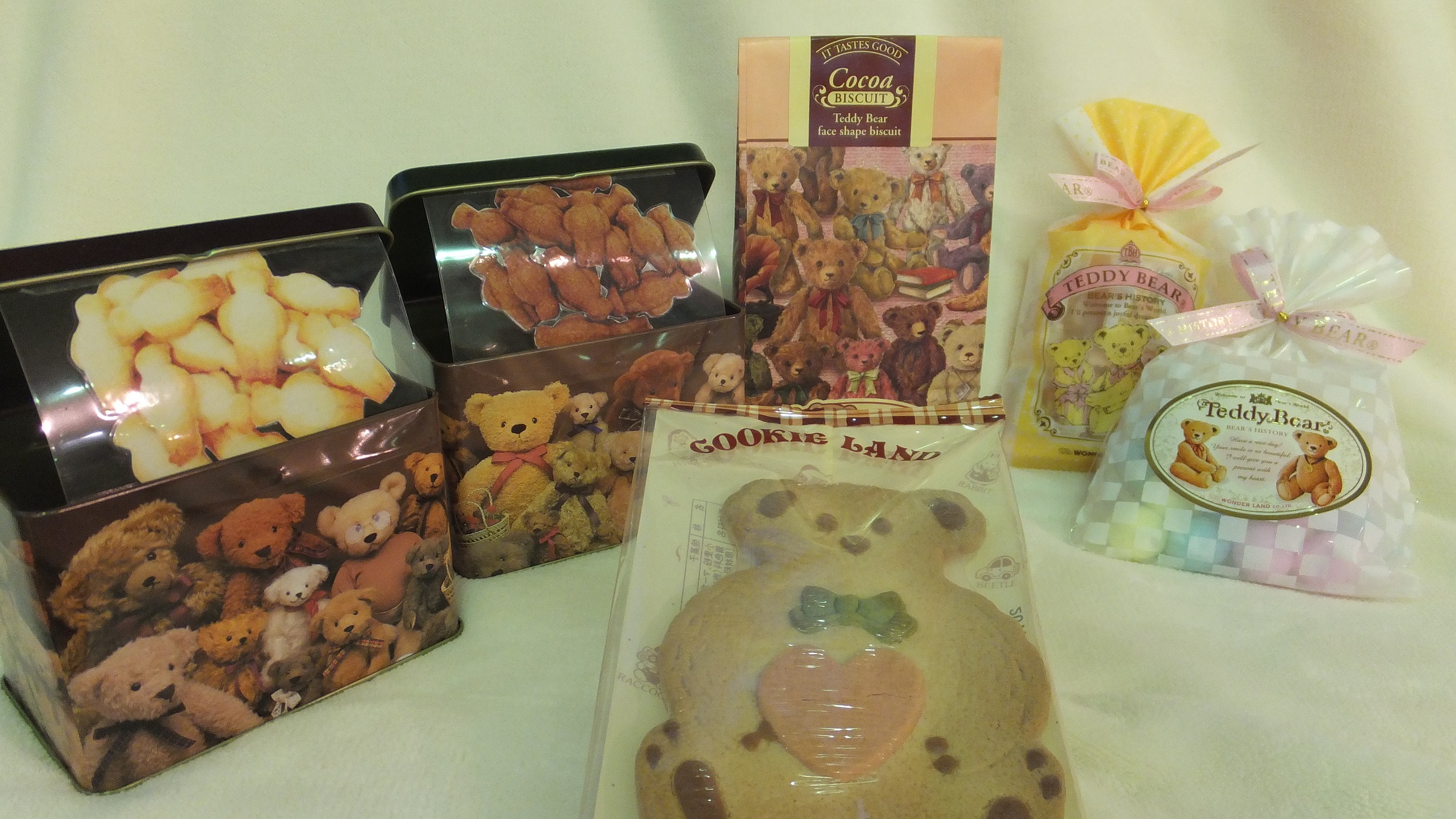 Cookies and candies in cute-bear can